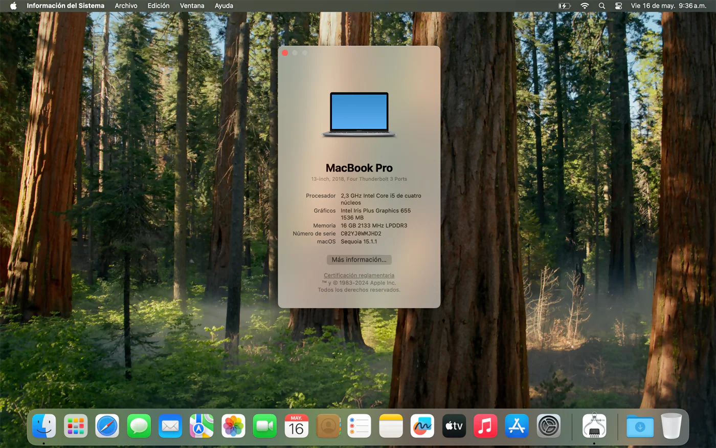 MacBook Pro Apple Ci5 16GB RAM 500 SSD 13.3" 2018 - Image 6